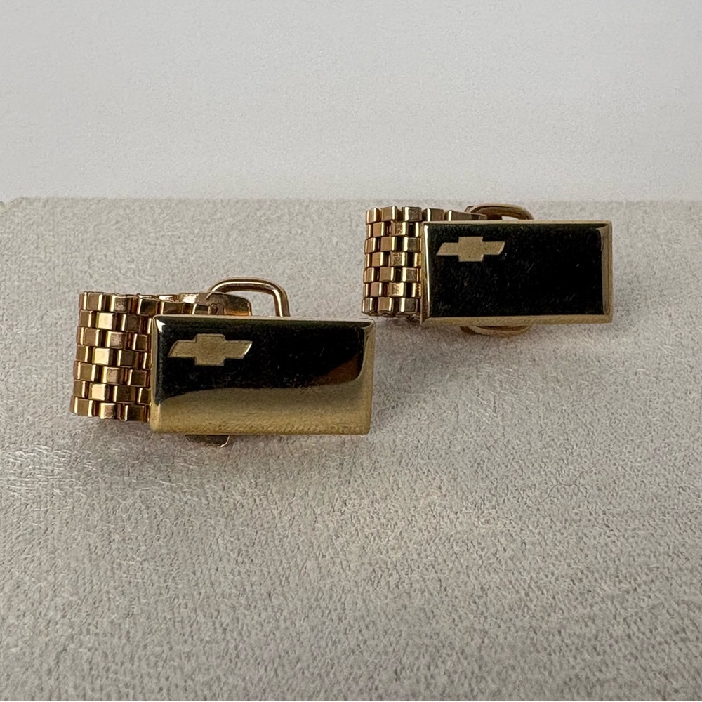 Gold Chevrolet Cufflinks